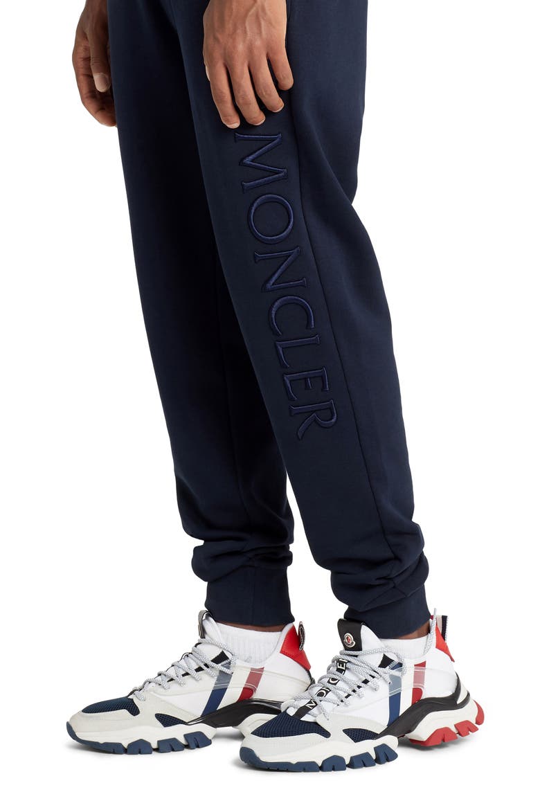 Logo Embroidered Cotton Joggers, Alternate, color, NAVY