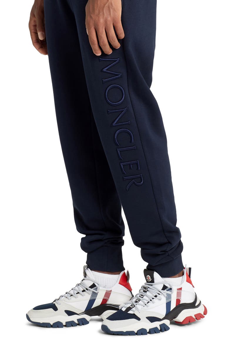 Moncler Logo Embroidered Cotton Joggers, Alternate, color, 