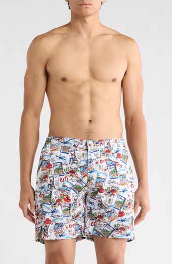 Around The World Hybrid Swim Trunks