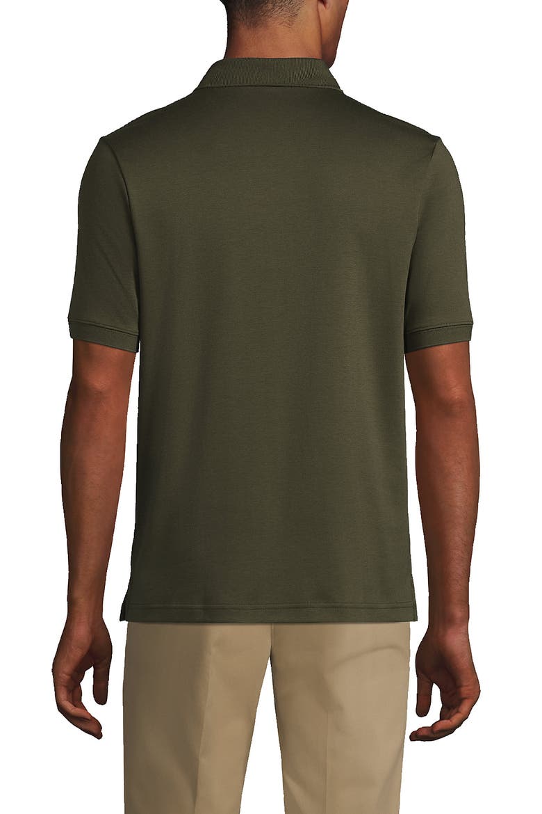 Short Sleeve Cotton Supima Polo Shirt, Alternate, color, Forest Moss