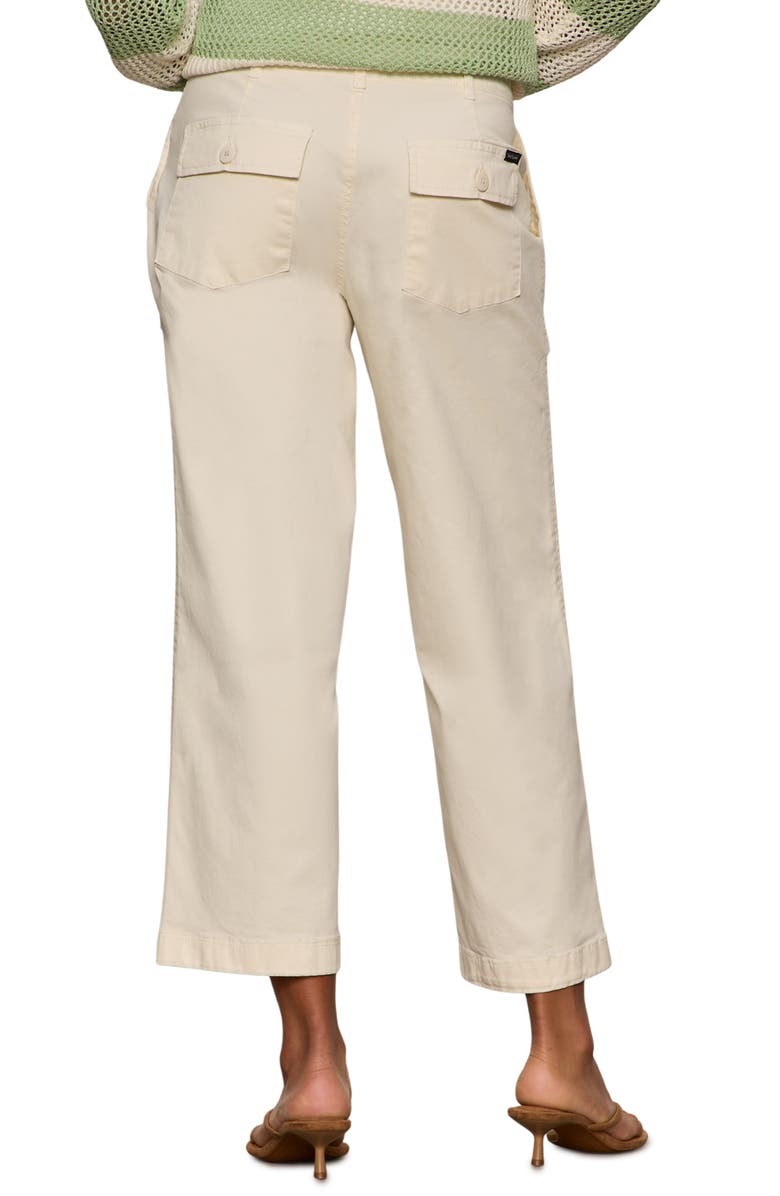 Sanctuary Ranger Relaxed Straight Leg Stretch Cotton Crop Pants, Alternate, color, Collagen White