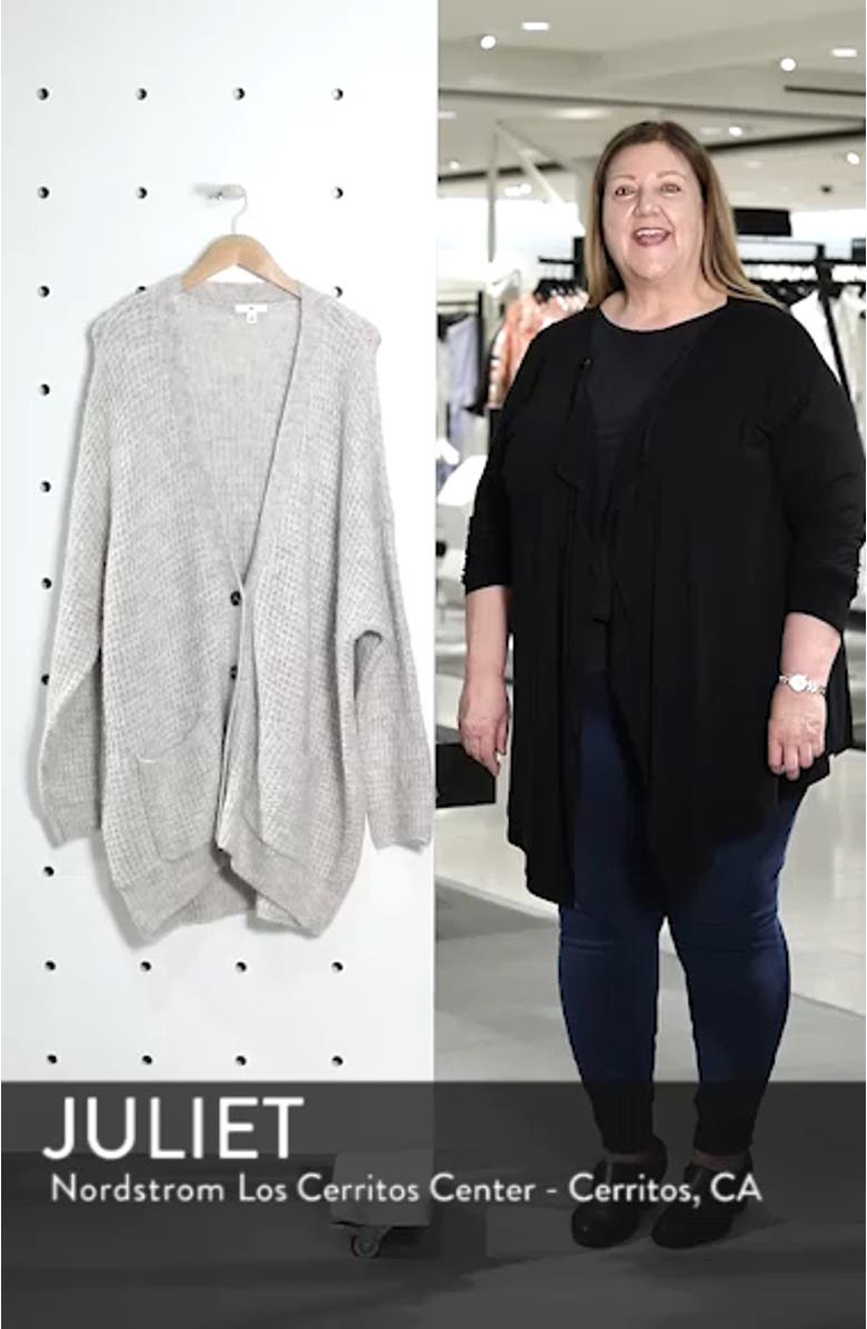 Oversized Waffle Stitch Cardigan, sales video thumbnail