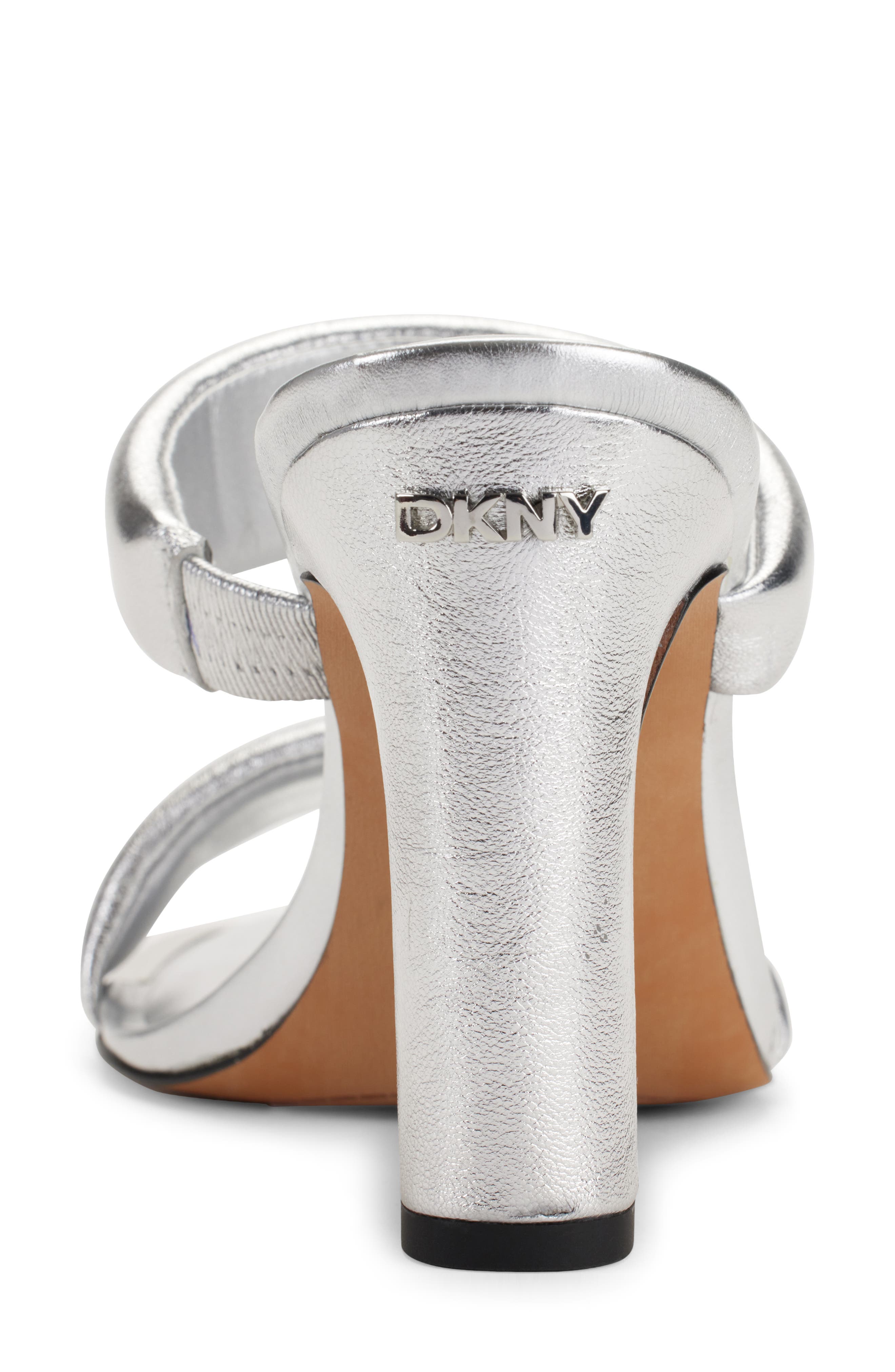 DKNY Metallic Sandal, Alternate, color, Silver