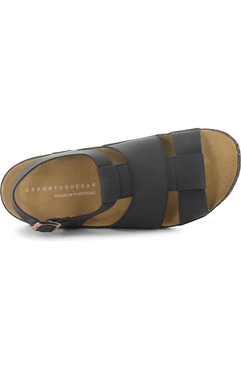 Asportuguesas by Fly London Calla Sandal, Alternate, color, Black