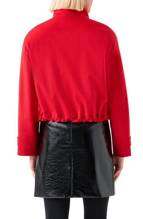 Akris Punto Zip Front Stretch Virgin Wool & Cashmere Jacket In Red