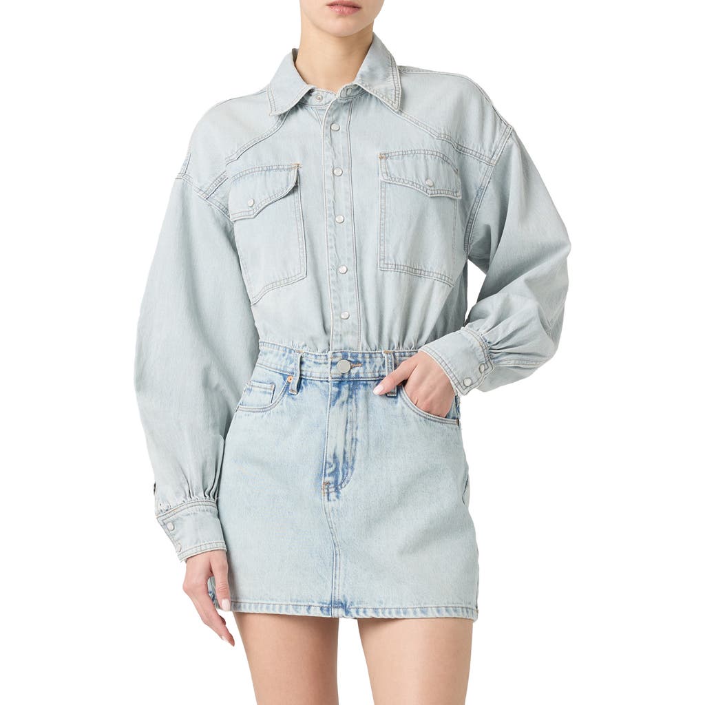 BLANKNYC BLANKNYC LONG SLEEVE DENIM MINIDRESS