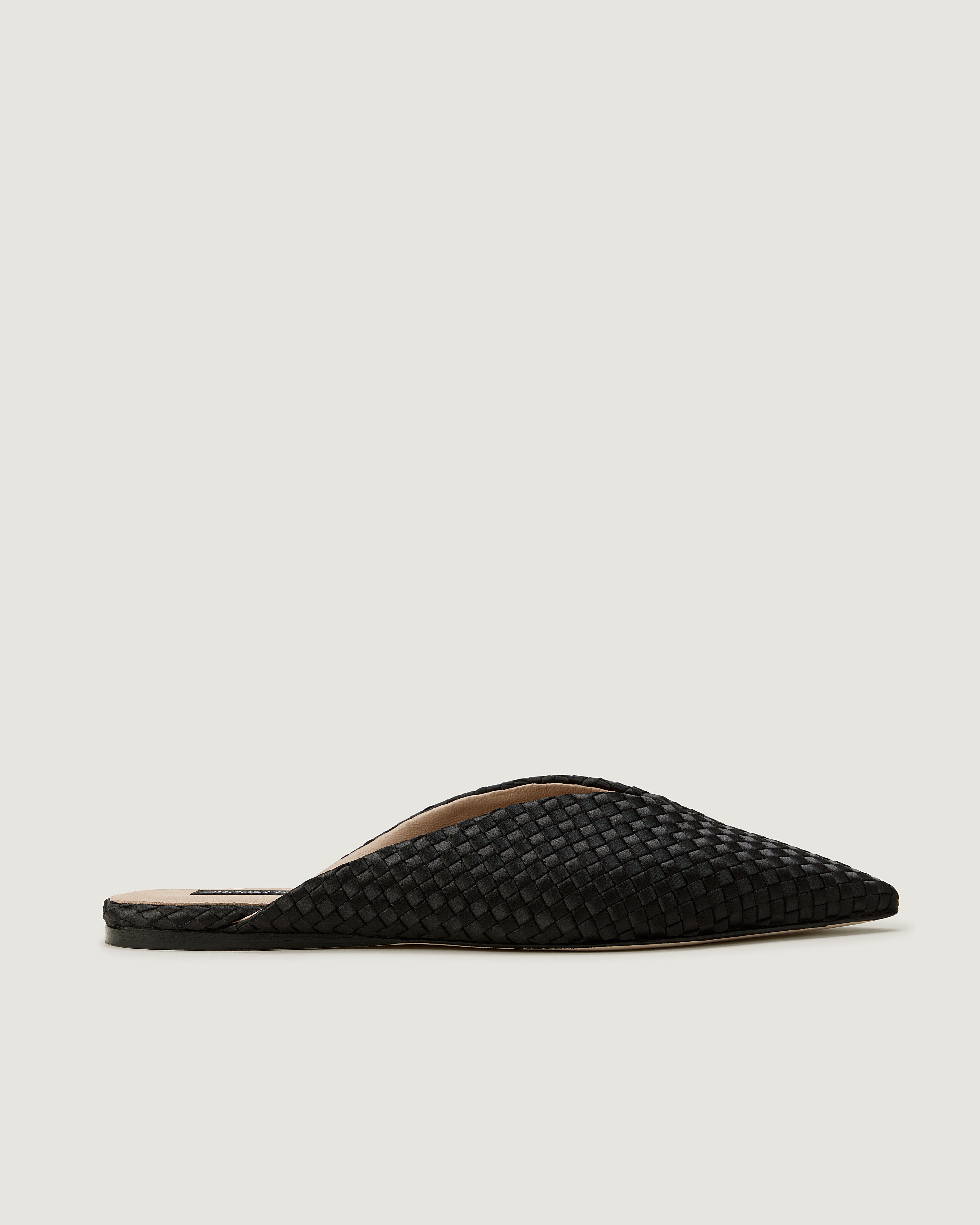 Strada Mule Satin, Main, color, Onyx