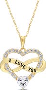 Julianna B. Cubic Zirconia Infinity Heart Necklace