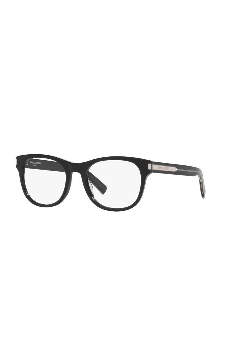 Saint Laurent 55mm Rectangle optical glasses, Main, color, Black