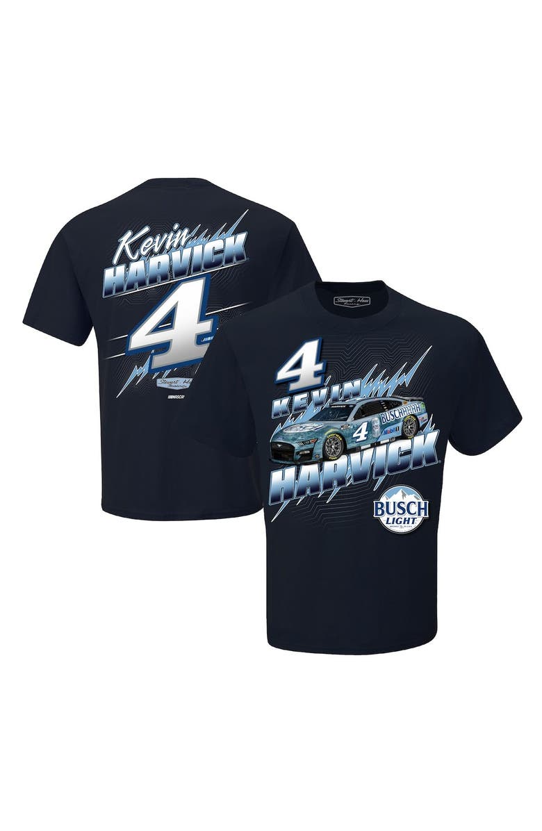 STEWART-HAAS RACING Men's Stewart-Haas Racing Team Collection Navy Kevin Harvick Busch Light Groove T-Shirt, Main, color, 