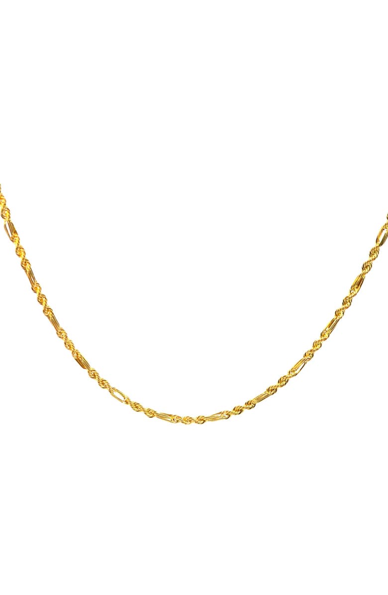 Ancona Jewelry 14K Saguaro Finish Rope 2.5mm 20in Chain Necklace, Main, color, Yellow Gold