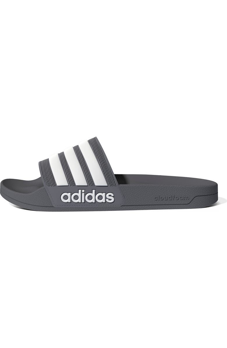 adidas Shower Slide Sandal, Alternate, color, Grethr/Ftw
