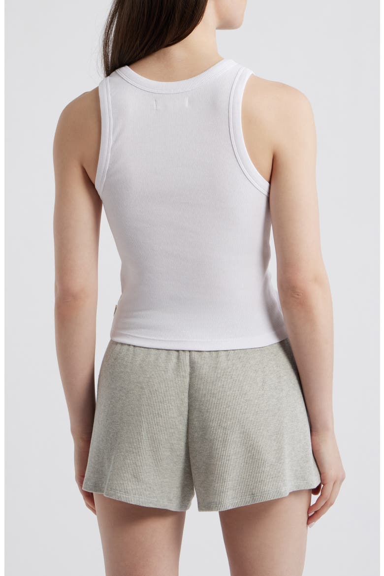 Classic Stretch Cotton Rib Tank, Alternate, color, OPTICAL WHITE