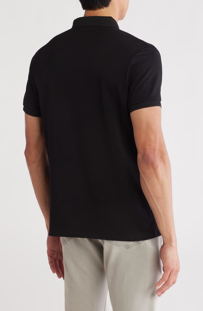 T.R. PREMIUM Slim Fit Stretch Cotton Polo, Alternate, color, Black