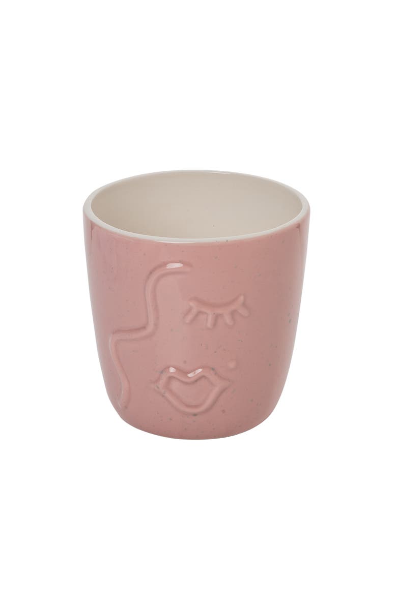 Totalee Gift Pink Face Planter Ceramic Pink, Main, color, Pink