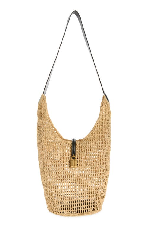 DeMellier The Siena Raffia Crossbody Bag in Natural/black at Nordstrom