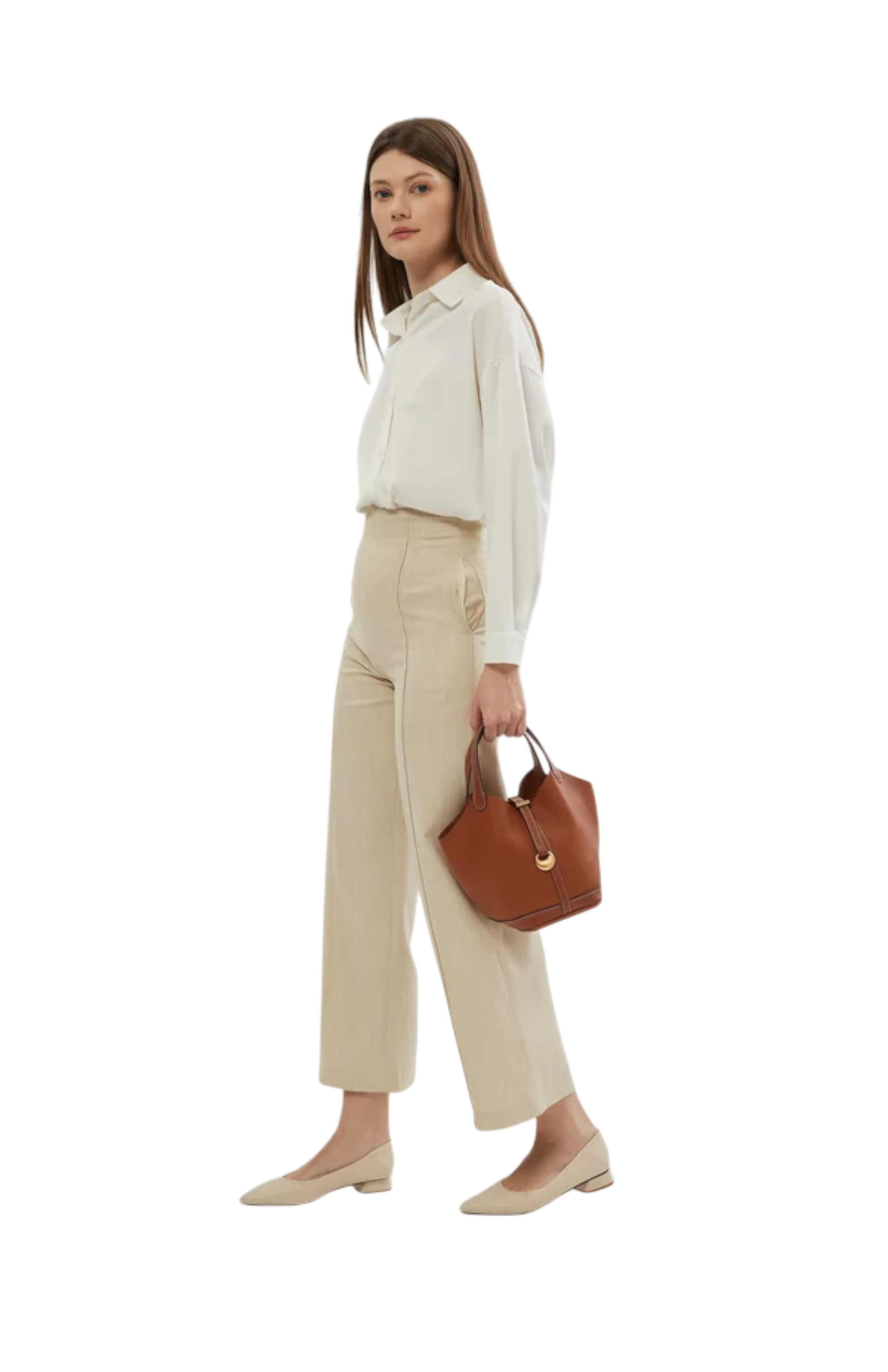 Monaco Genuine Pebble Leather Bucket Bag, Alternate, color, Brown