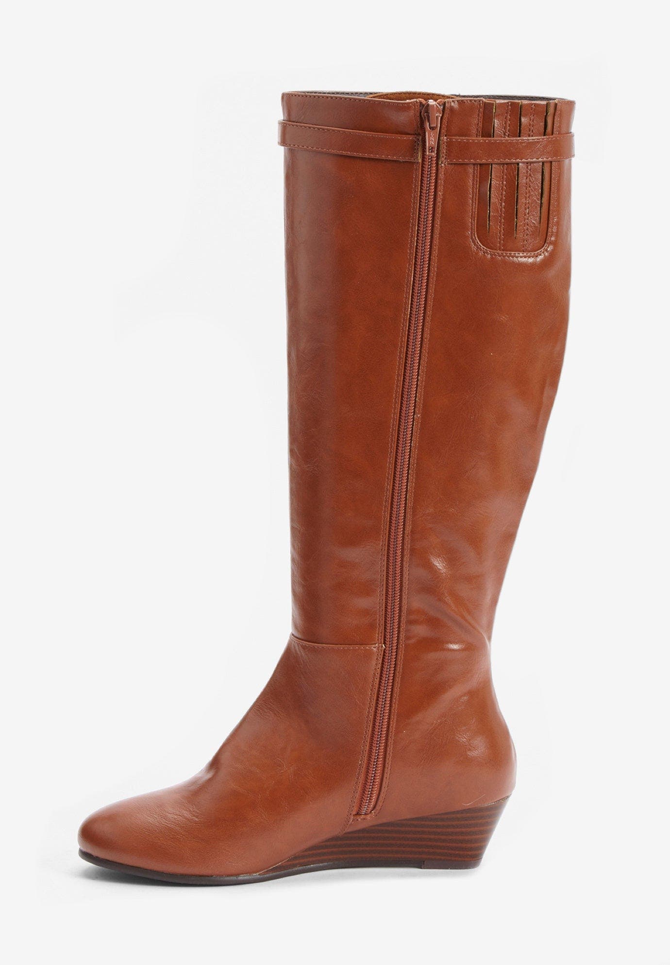 Comfortview The Ellington Wide Calf Boot, Alternate, color, Dark Brown