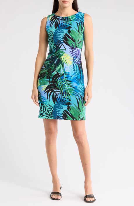 カルバンクライン 花柄 シースドレス Calvin Klein Floral Sleeveless Sheath Dress | Nordstromrack