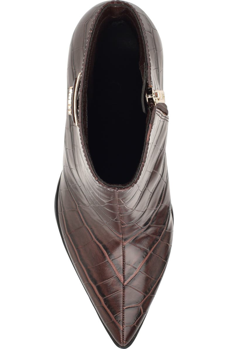 GUESS Lusera Pointed Toe Bootie, Alternate, color, Dark Brown