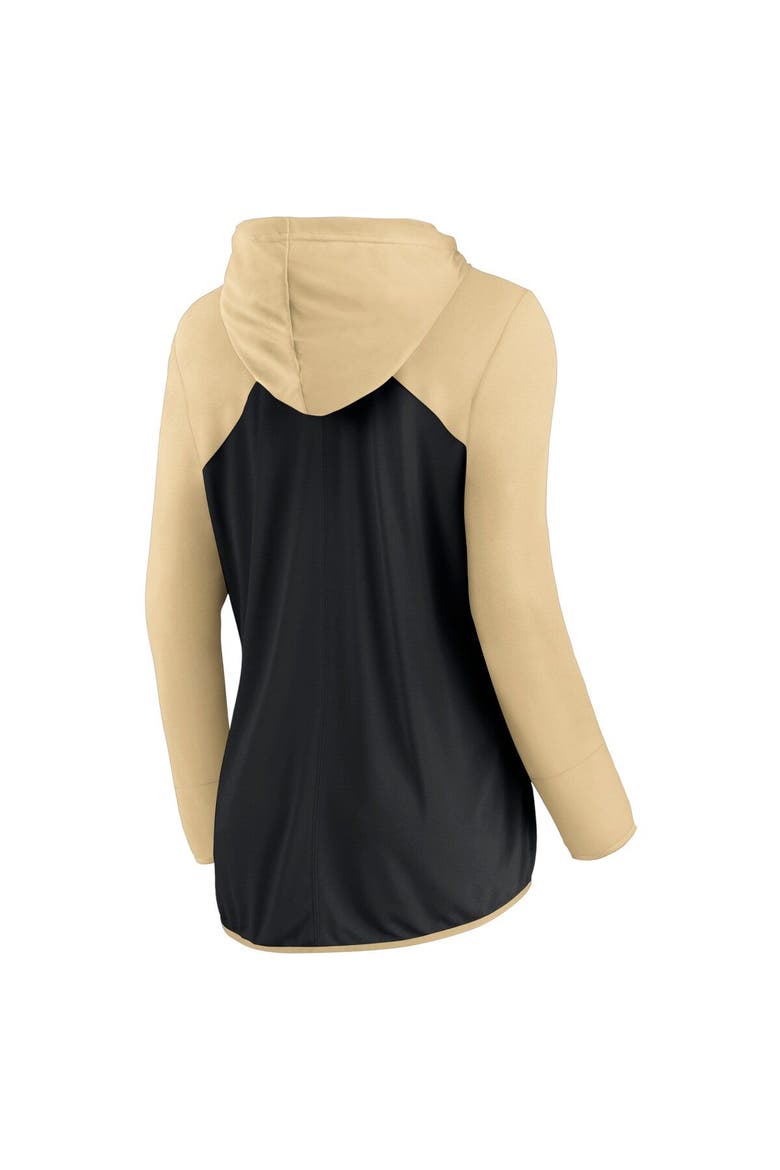 Women's Fanatics Branded Black/Gold New Orleans Saints Forever Fan Full-Zip Hoodie, Alternate, color, Black