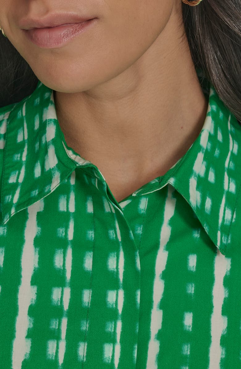 Calvin Klein Elbow Length Sleeve Cotton Shirtdress, Alternate, color,