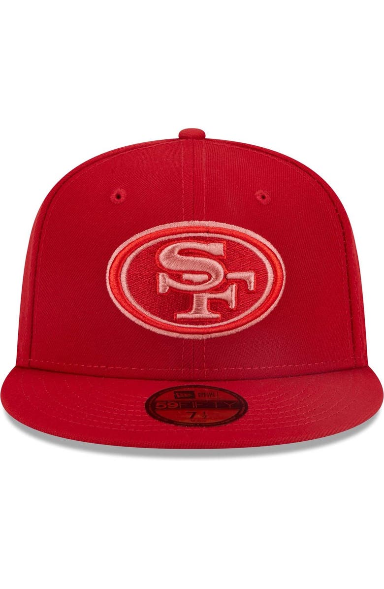 New Era Men's New Era Scarlet San Francisco 49ers Monocamo 59FIFTY Fitted Hat, Alternate, color, 