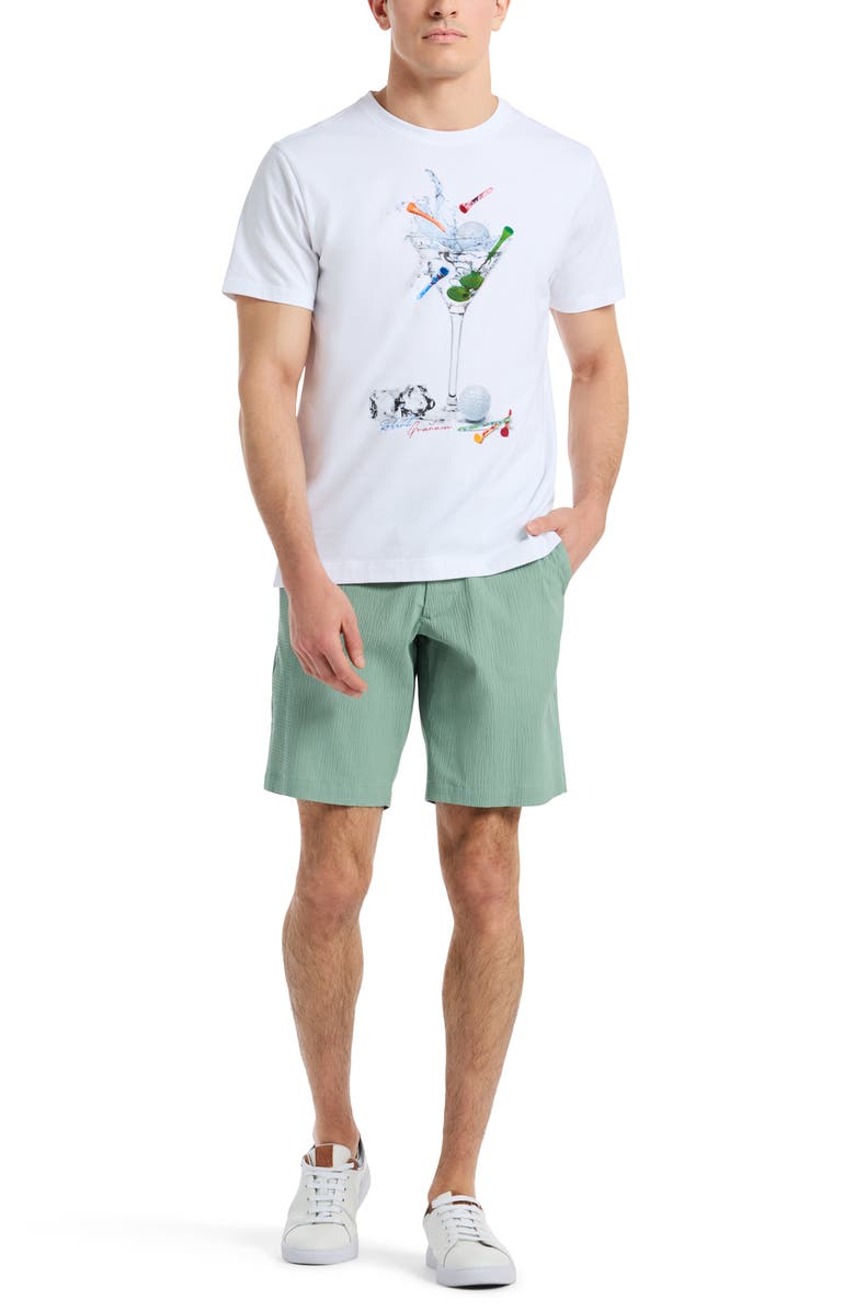 Robert Graham On the Green Cotton Graphic T-Shirt, Alternate, color, White