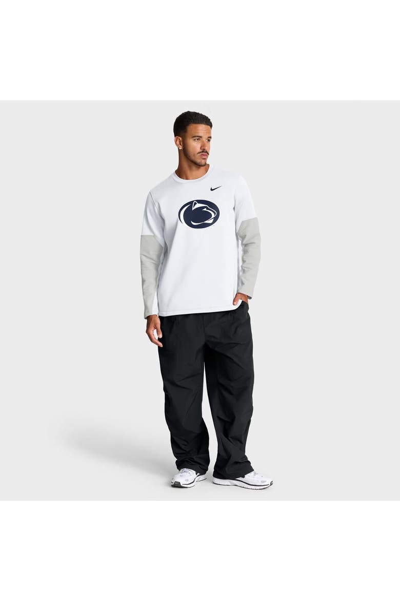 Men's Nike White Penn State Nittany Lions 2025 Sideline Coach Performance Long Sleeve T-Shirt, Alternate, color, White