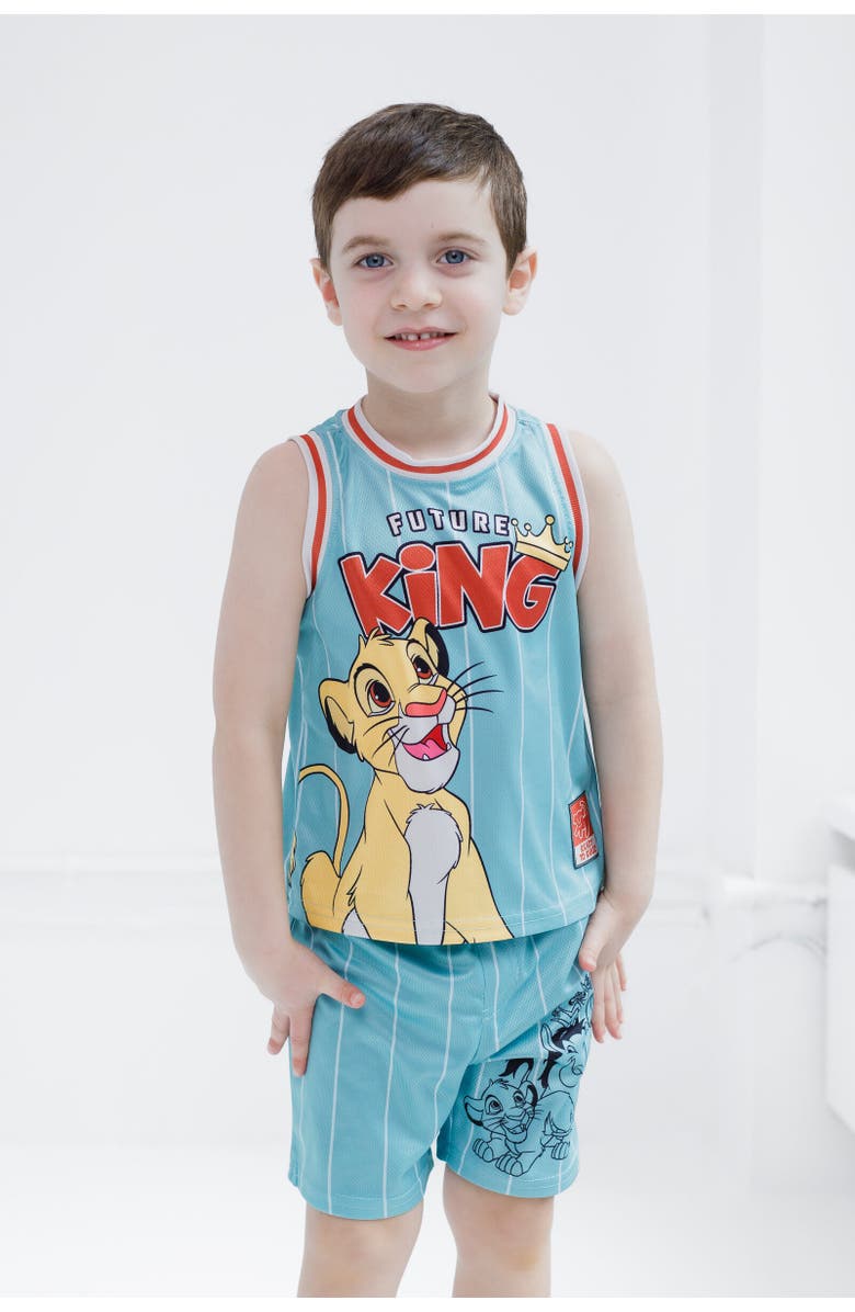 Disney Athletic Tank Top & Shorts Set, Alternate, color, Lion King Green