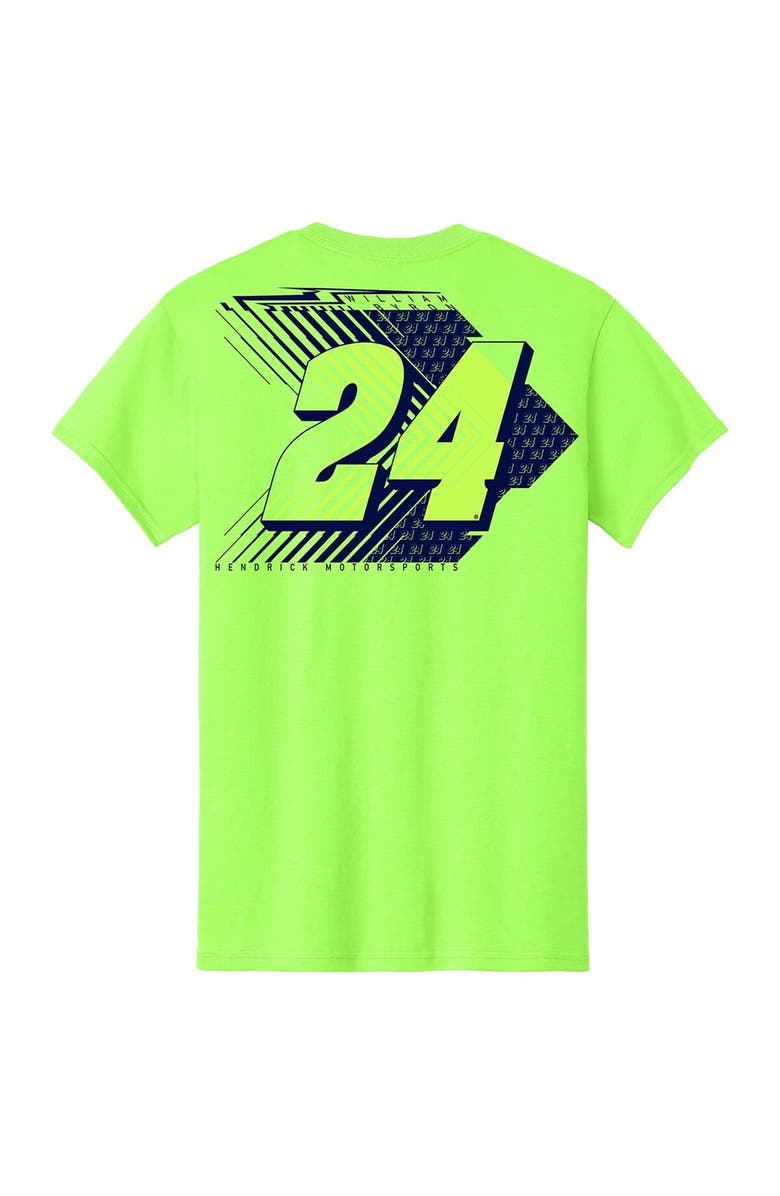 HENDRICK MOTORSPORTS TEAM COLLECTION Men's Hendrick Motorsports Team Collection Neon Green William Byron Name & Number T-Shirt, Alternate, color, Neon Green