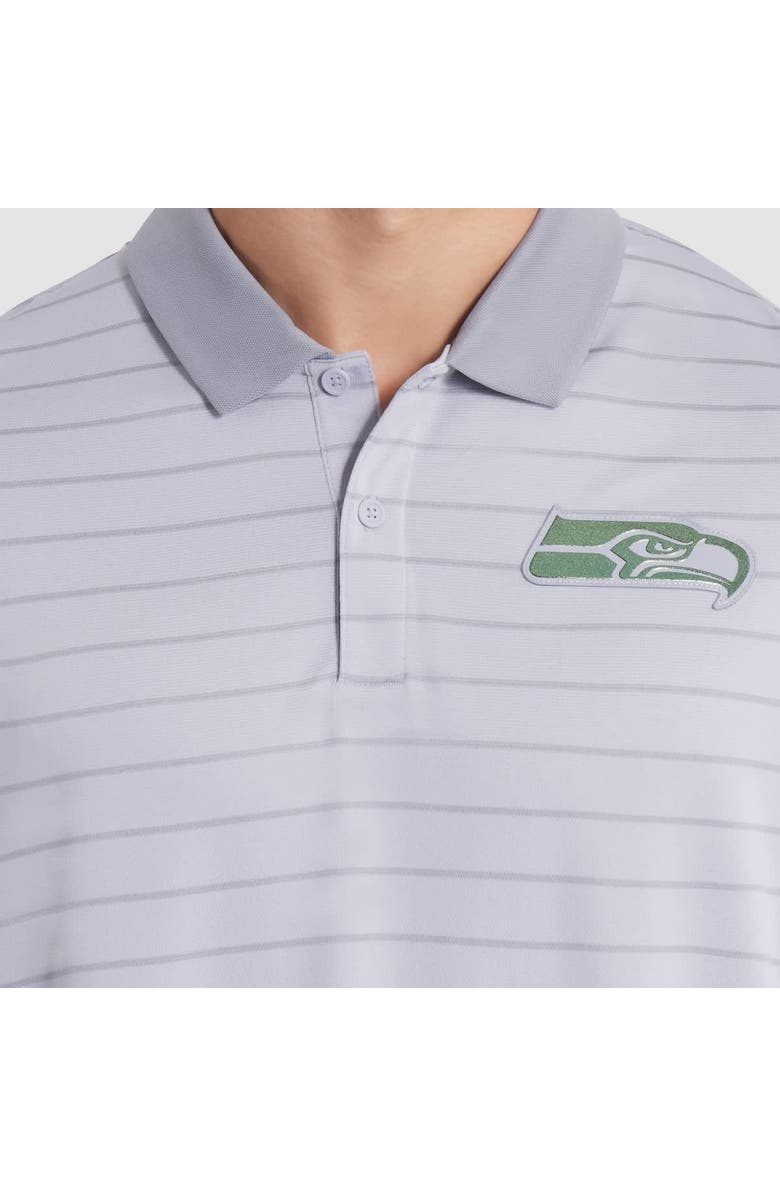 Nike Men's Nike Wolf Gray Seattle Seahawks 2025 Rivalries Collection Sideline Victory Striped Dri-FIT Polo, Alternate, color, Gray