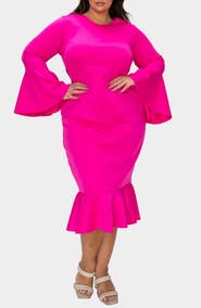 L I V D Sabrina Long Sleeve Mermaid Dress