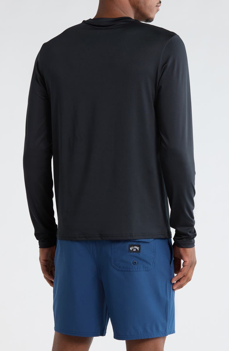 Billabong Wipeout Long Sleeve Rashguard, Alternate, color, Black