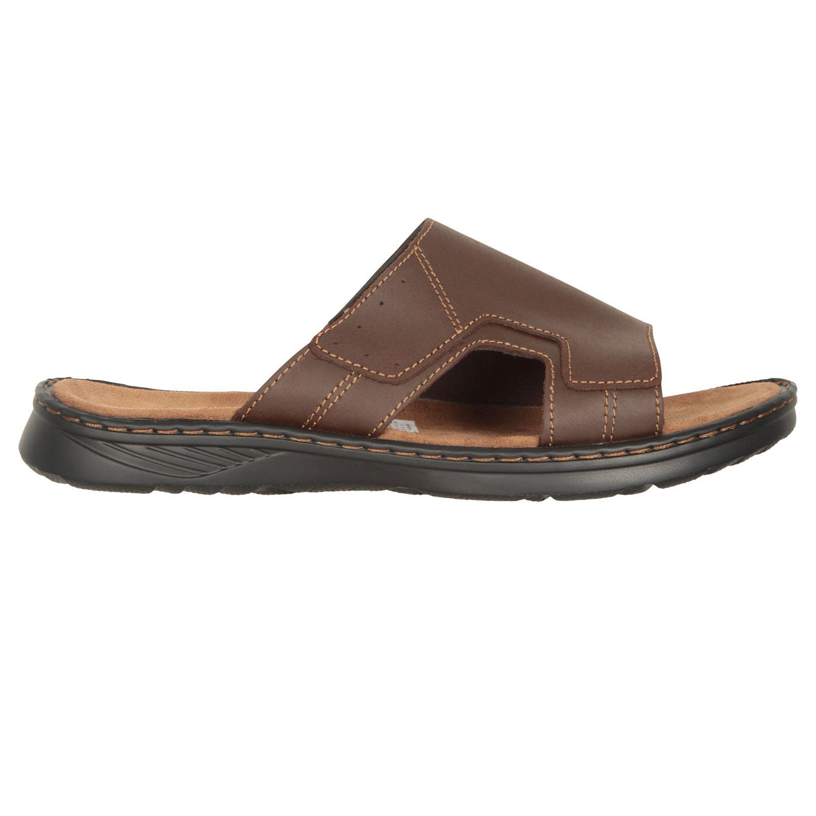 Comfort Leather Slip-on Sandals, Alternate, color, Brown