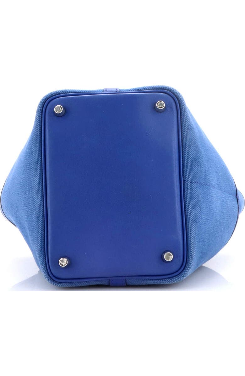 Pre-Owned Hermes Cargo Picotin Lock Bag Canvas and Swift PM, Alternate, color, Bleu Royal