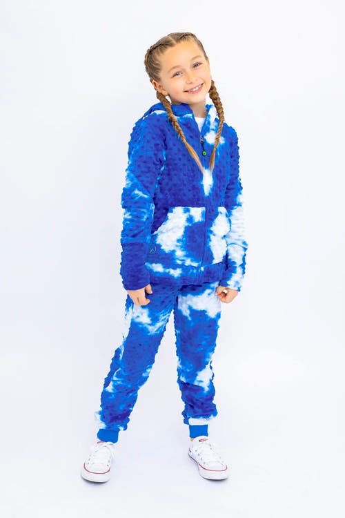 Limeapple Minky Bubble Jogger Pants In Blue