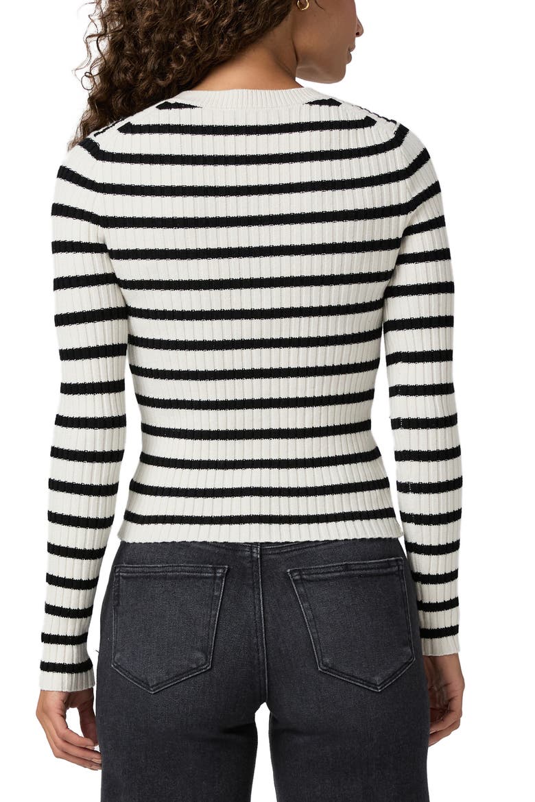 Beatrice Long Sleeve Shirt, Alternate, color, ANTIQUE WHITE/BLACK