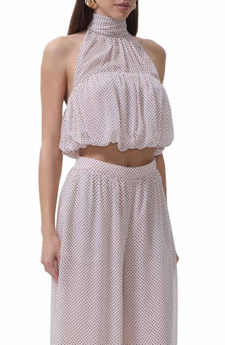 Laramie Pin Dot Halter Top