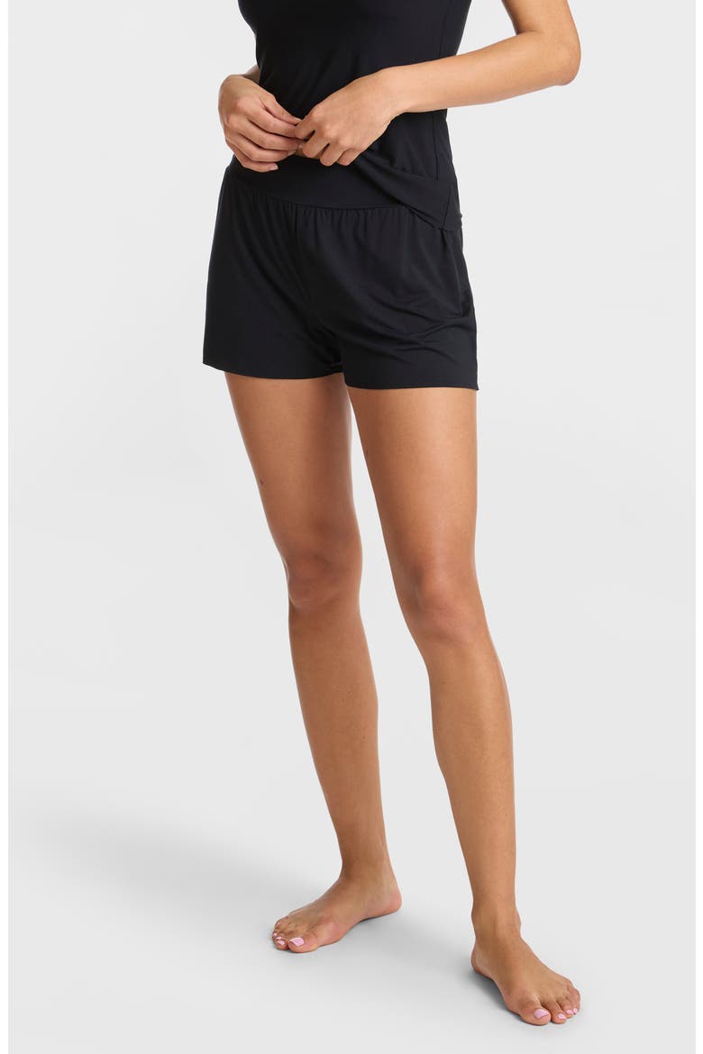 Butter Relaxed Shorts, Main, color, BLACK