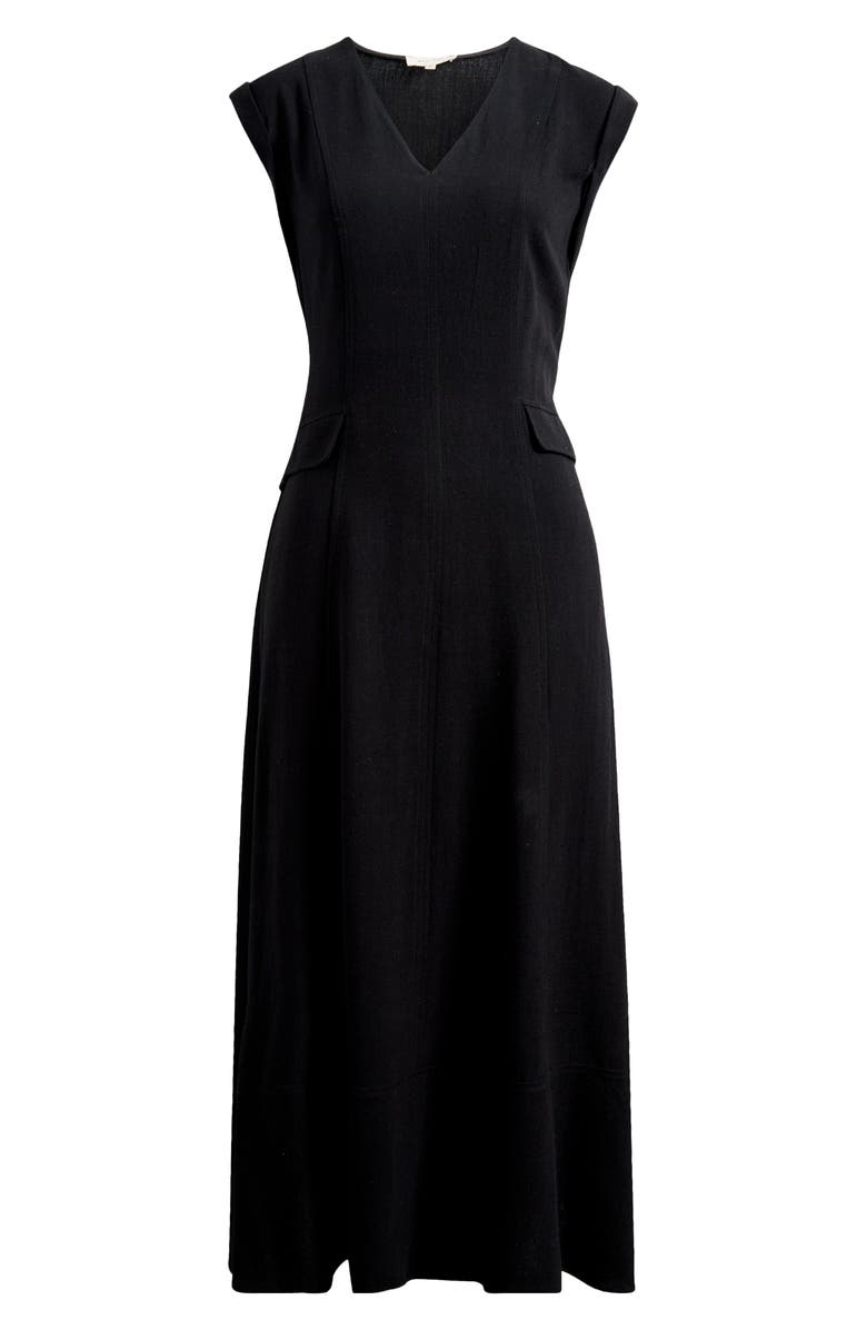 MELLODAY Cap Sleeve Maxi Dress, Alternate, color, Black
