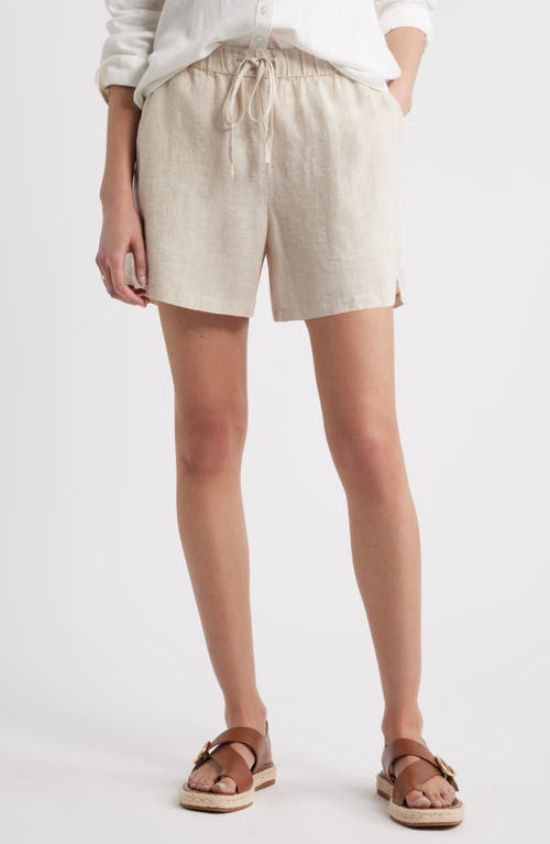 Caslonr Caslon(r) Linen Drawstring Shorts In Flax