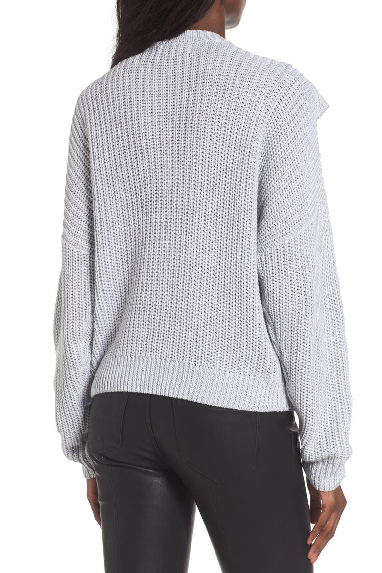 Ruffle Yoke Sweater, Alternate, color, RUFFLES