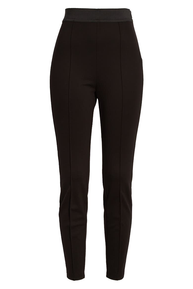 Talmire Raised Seam Cigarette Pants, Alternate, color, BLACK