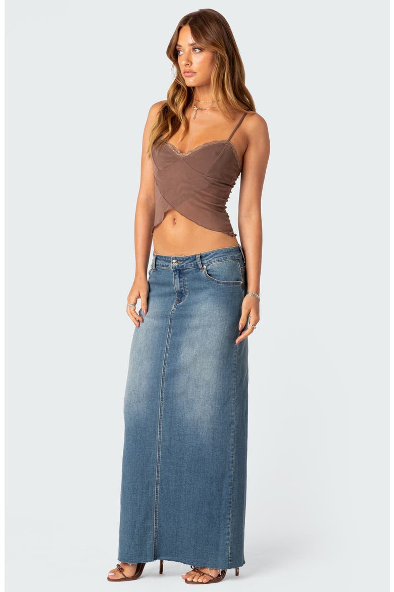 Crossover Crop Mesh Tank, Alternate, color, BROWN