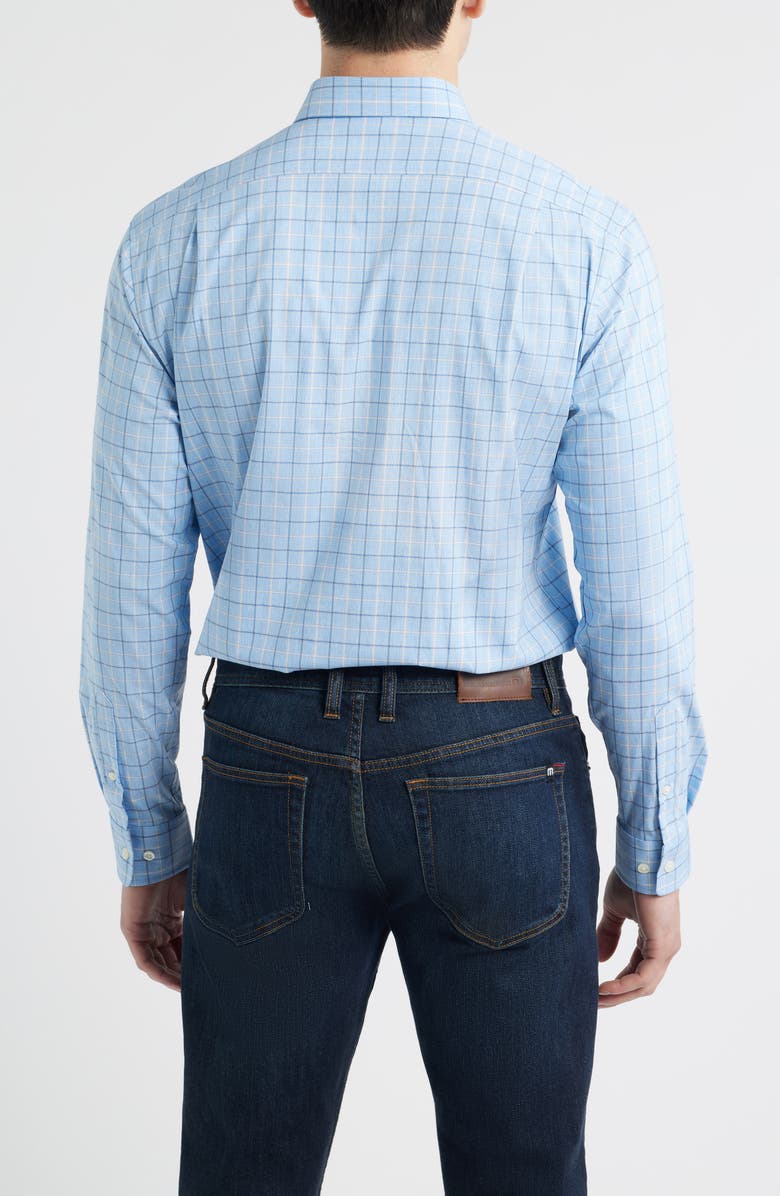 johnnie-O Miramont Windowpane Check Everyday Performance Button-Down Shirt, Alternate, color, Maliblu