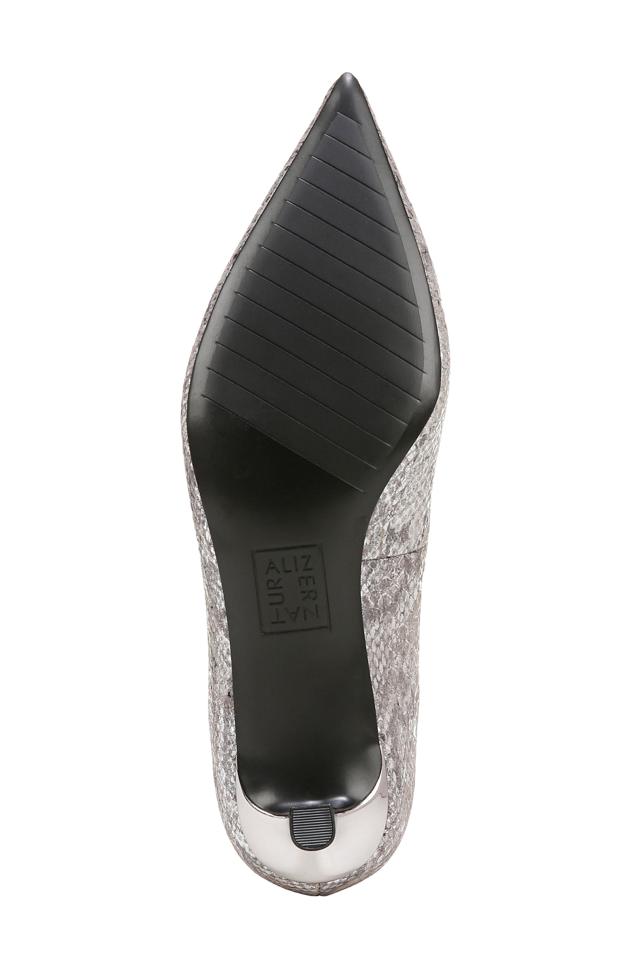 Naturalizer Natalia Pointed Toe Kitten Heel Pump, Alternate, color, Silver