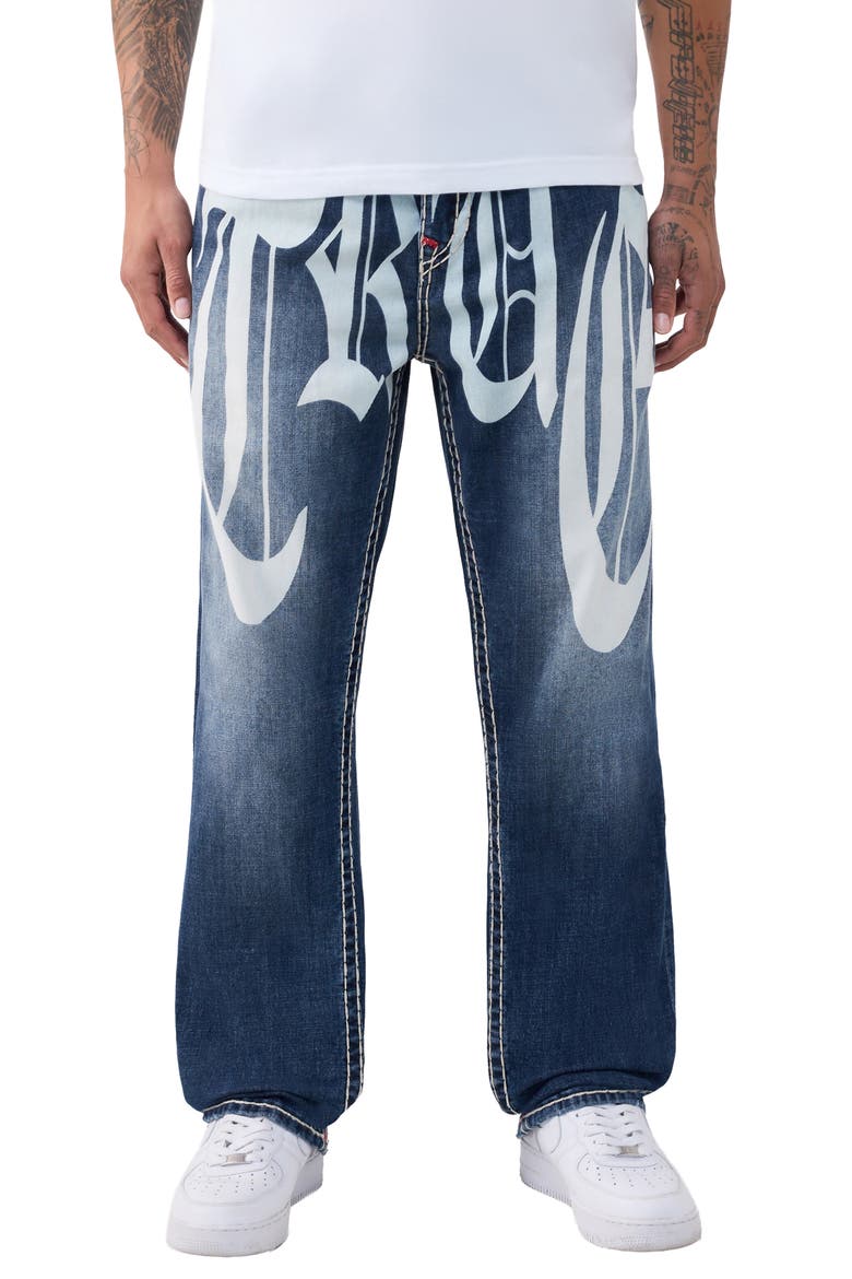 Bobby Super T Logo Baggy Jeans, Main, color, NOCTURNE DRIVE DARK WASH
