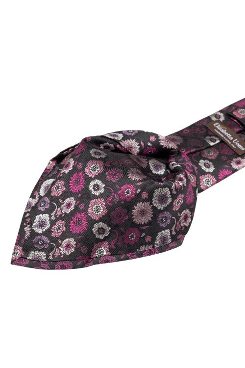 Elizabetta Pergola - Silk Jacquard Tie For Men In Magenta