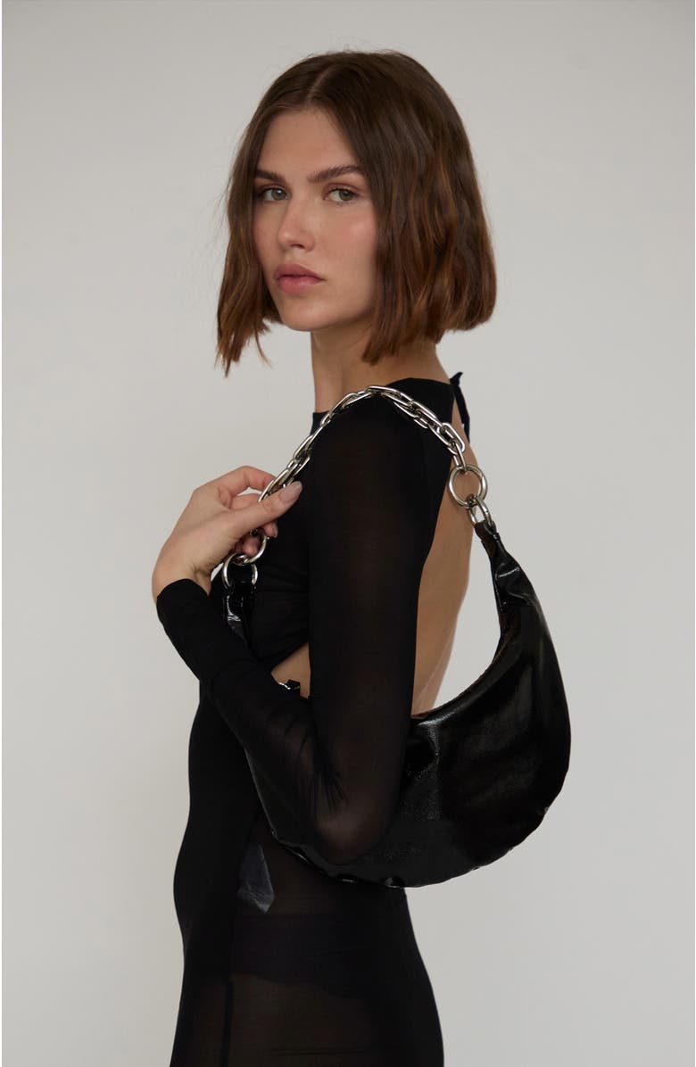 HYER GOODS Doppio Link Chain Strap, Alternate, color, Silver